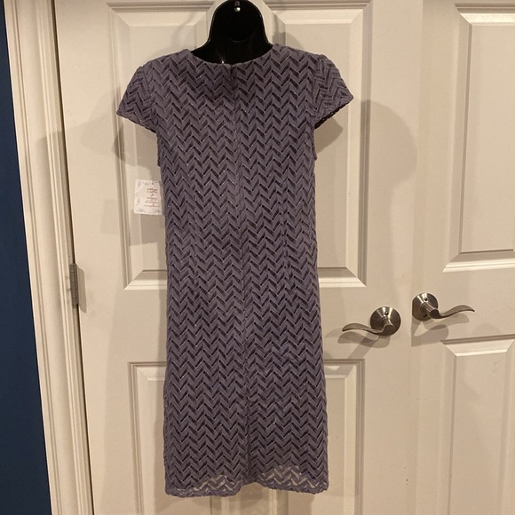 6 Suzi Chin for Maggie boutique gray sparkly dress - NWT - Picture 2 of 4